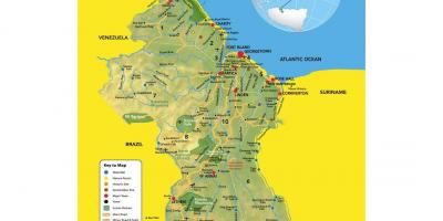 Карта Гвајана локација на мапи 